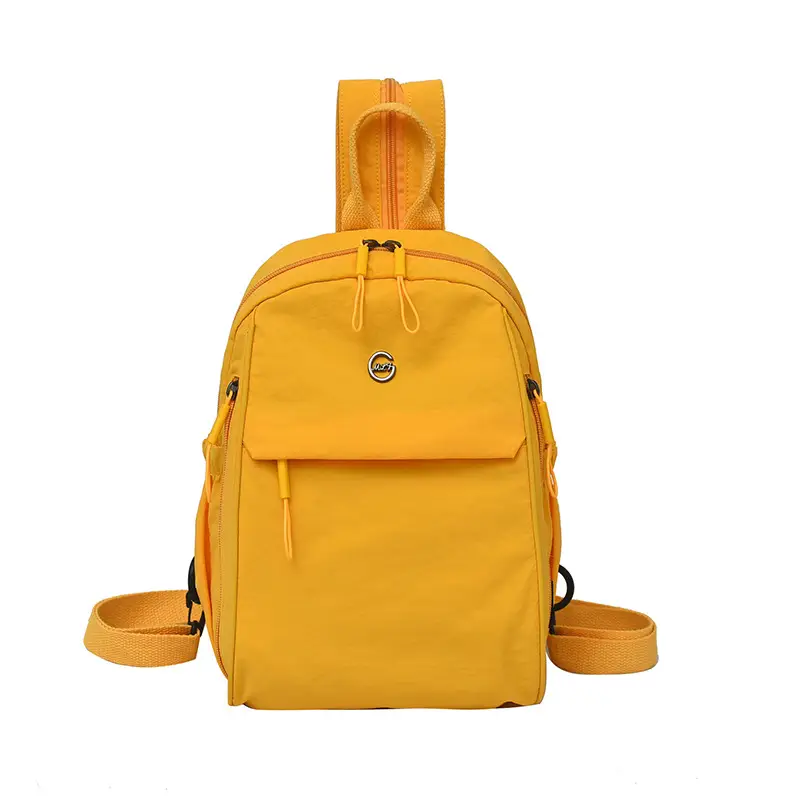 Yellow Oxford Cloth Crossbody Backpack for Women