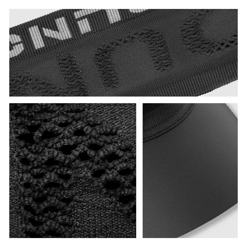 Women Black Mesh Sun Hat for Running Outdoor Mountaineering