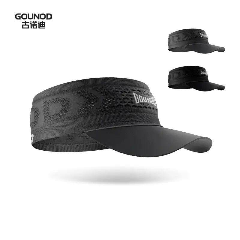 Women Black Mesh Sun Hat for Running Outdoor Mountaineering