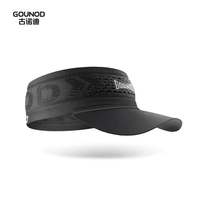 Women Black Mesh Sun Hat for Running Outdoor Mountaineering