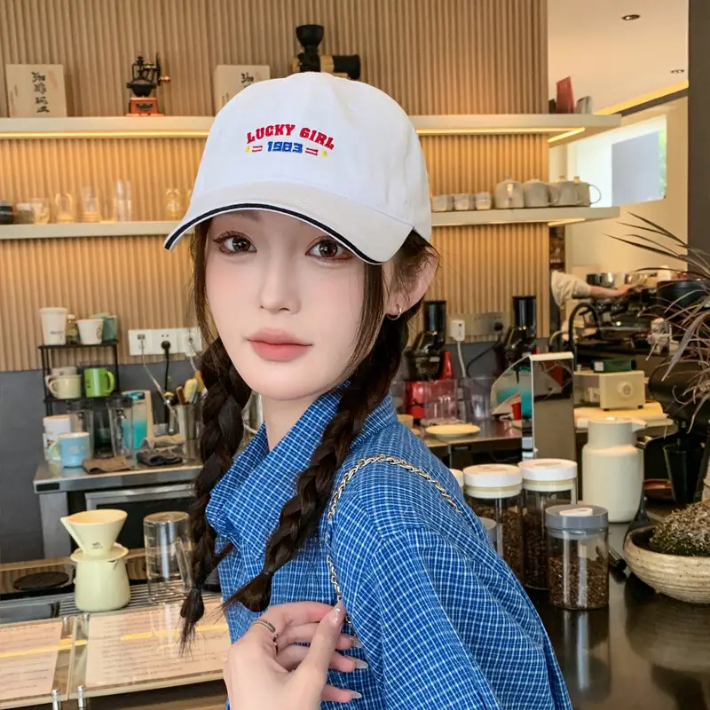 Women Blue Checkered Baseball Cap 2025 Summer - Image 9