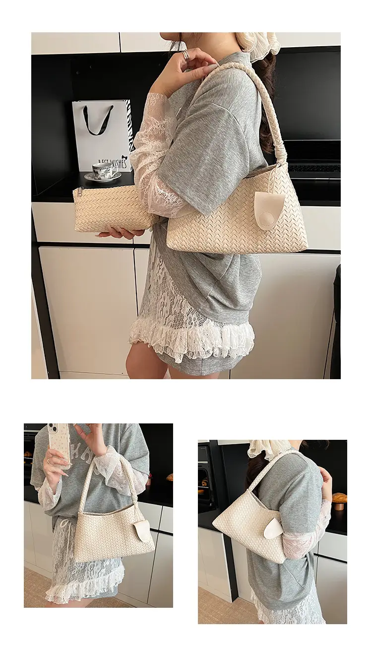 Blue Hand-Woven Shoulder Bag for Women — feature 10