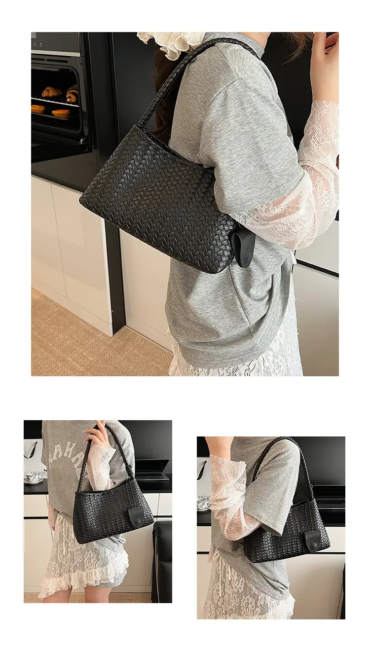 Blue Hand-Woven Shoulder Bag for Women — feature 11