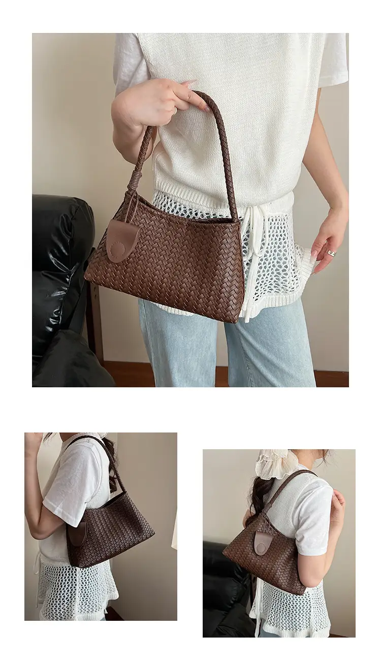 Blue Hand-Woven Shoulder Bag for Women — feature 12