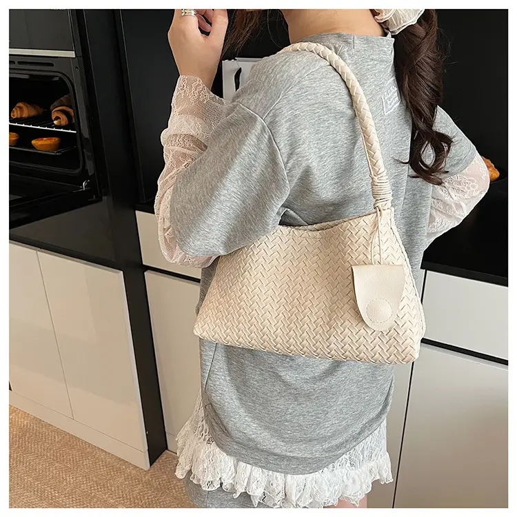 Blue Hand-Woven Shoulder Bag for Women — feature 17