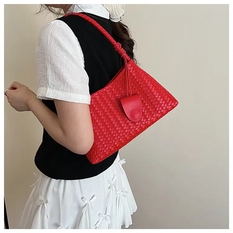 Blue Hand-Woven Shoulder Bag for Women — feature 24