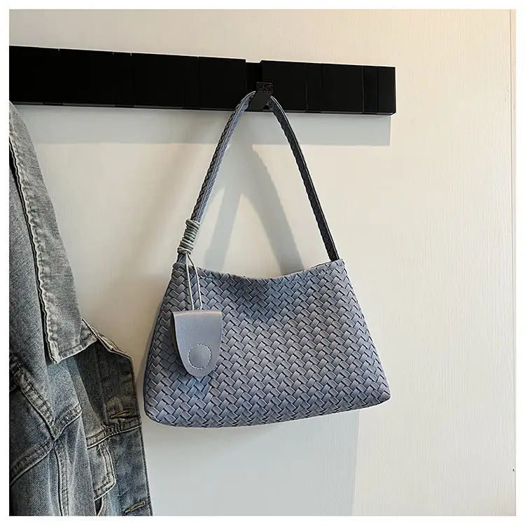 Blue Hand-Woven Shoulder Bag for Women — feature 26