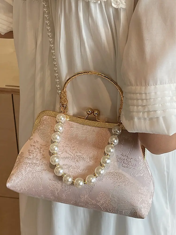 2025 Pearl Embroidery Chinese Style Shoulder Crossbody Bag