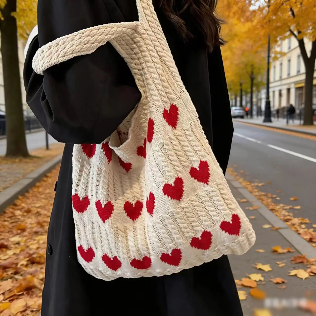 Women's Woven Straw Beach Bag with Flower Accent - Image 20