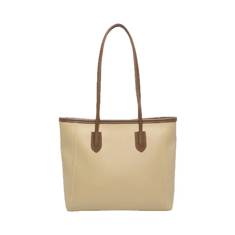 2025 New Style Large Capacity Tote Bag Pu Color-Blocking