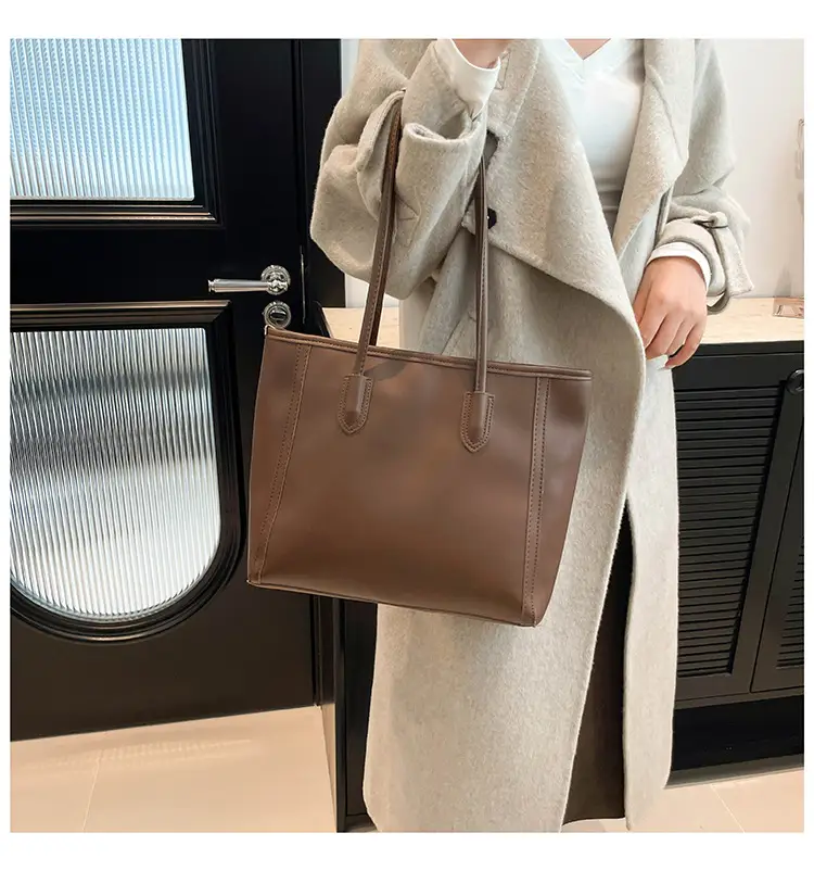 2025 New Style Large Capacity Tote Bag Pu Color-Blocking — feature 15