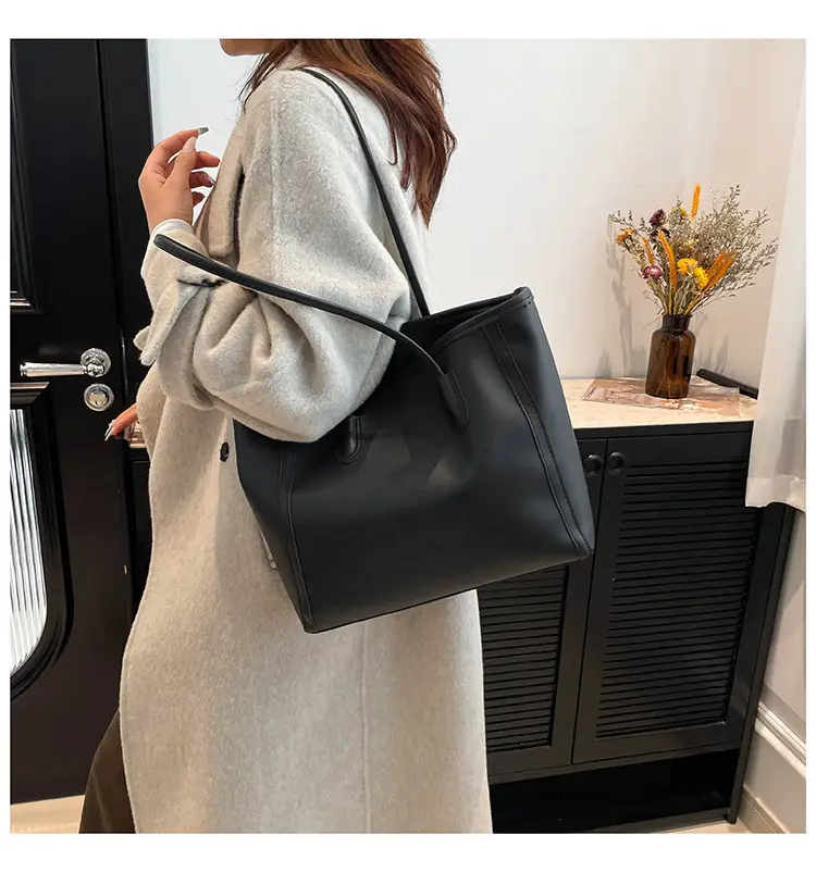 2025 New Style Large Capacity Tote Bag Pu Color-Blocking — feature 22