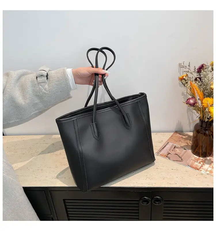 2025 New Style Large Capacity Tote Bag Pu Color-Blocking — feature 23
