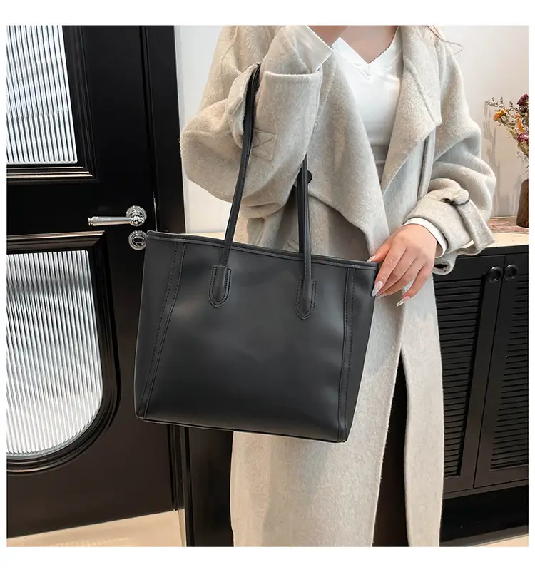 2025 New Style Large Capacity Tote Bag Pu Color-Blocking — feature 24