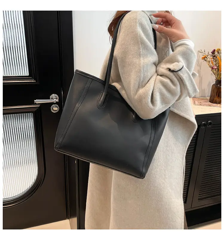 2025 New Style Large Capacity Tote Bag Pu Color-Blocking — feature 25
