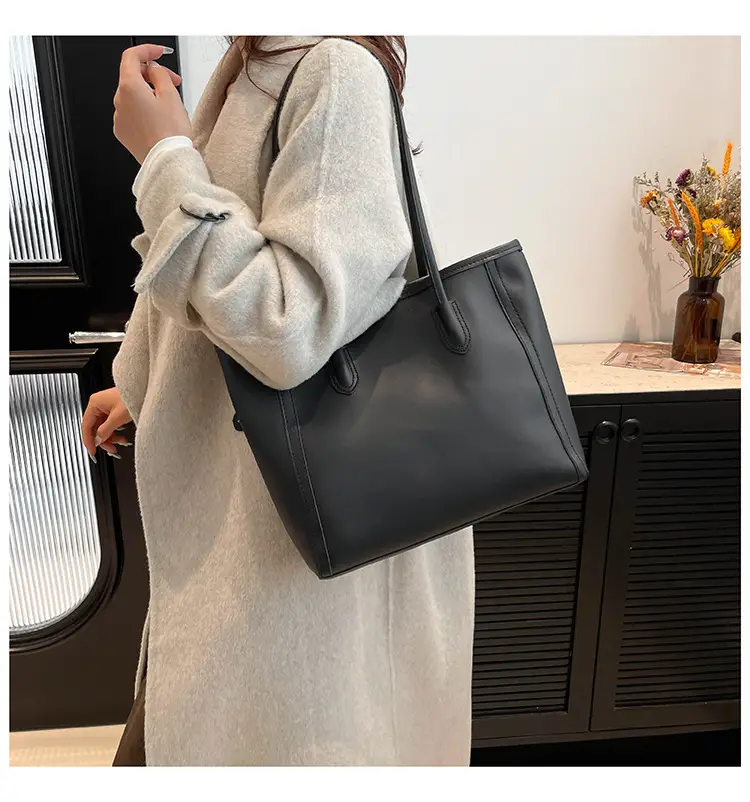2025 New Style Large Capacity Tote Bag Pu Color-Blocking — feature 28
