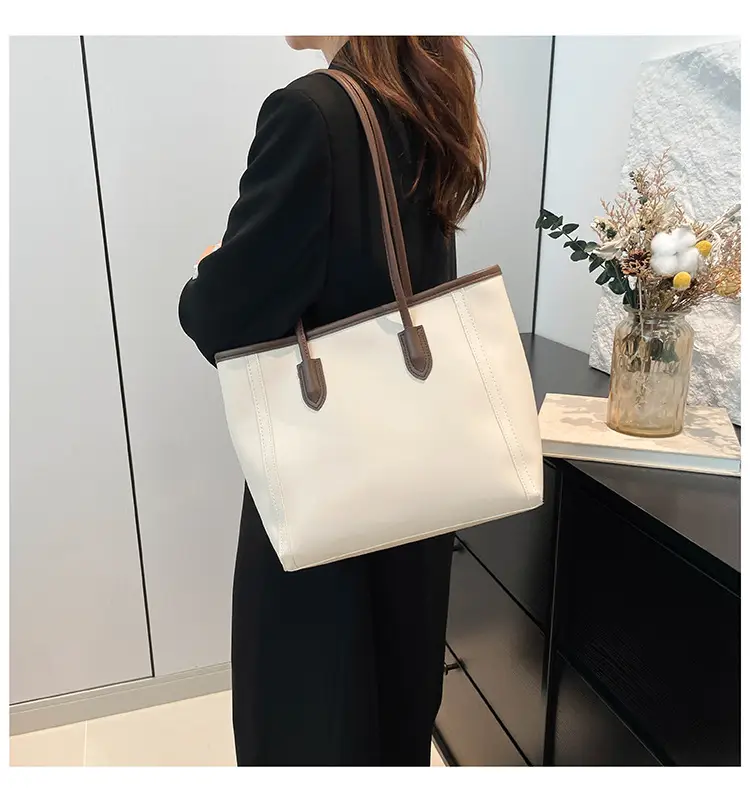 2025 New Style Large Capacity Tote Bag Pu Color-Blocking — feature 35