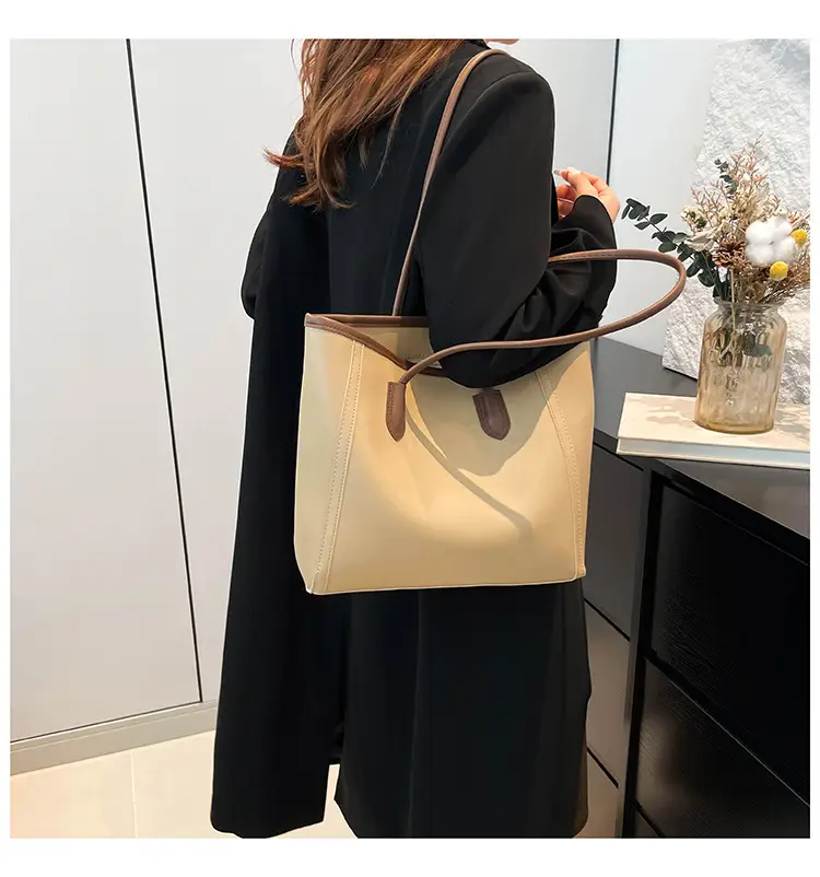 2025 New Style Large Capacity Tote Bag Pu Color-Blocking — feature 39