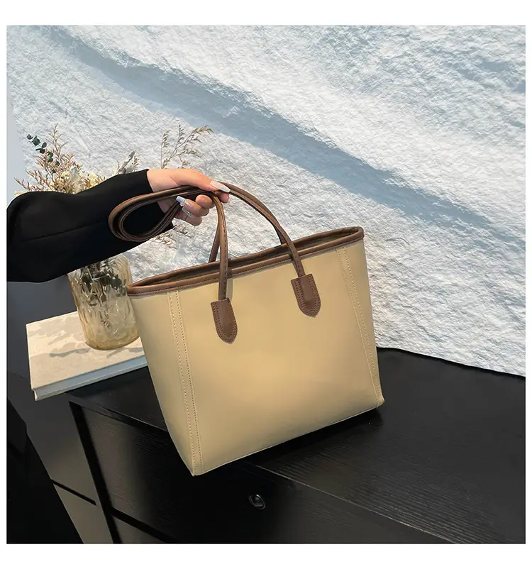 2025 New Style Large Capacity Tote Bag Pu Color-Blocking — feature 40