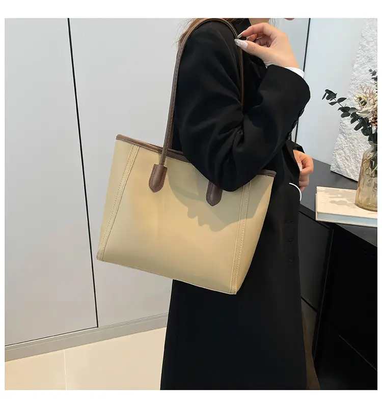 2025 New Style Large Capacity Tote Bag Pu Color-Blocking — feature 42