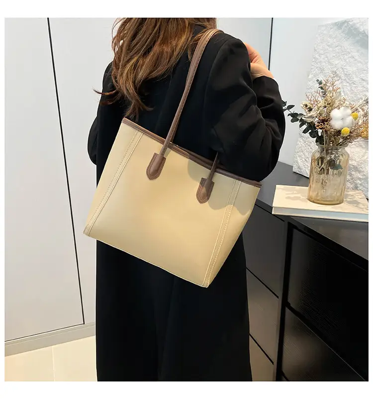 2025 New Style Large Capacity Tote Bag Pu Color-Blocking — feature 43