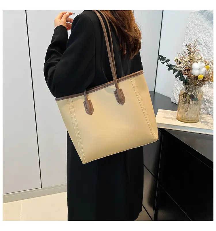 2025 New Style Large Capacity Tote Bag Pu Color-Blocking — feature 45