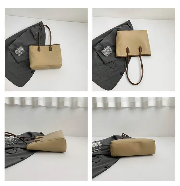 2025 New Style Large Capacity Tote Bag Pu Color-Blocking — feature 9