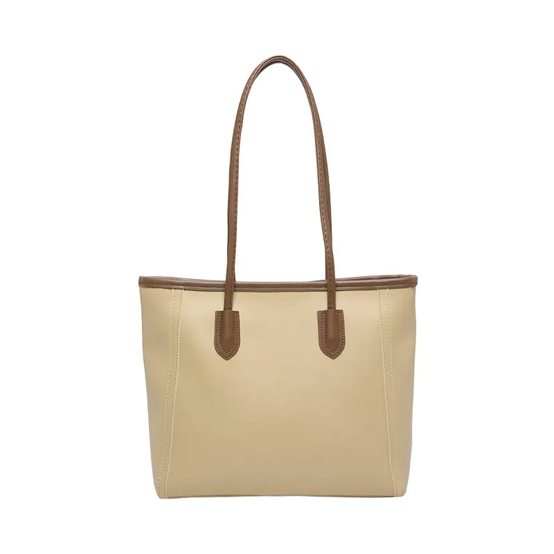2025 New Style Large Capacity Tote Bag Pu Color-Blocking