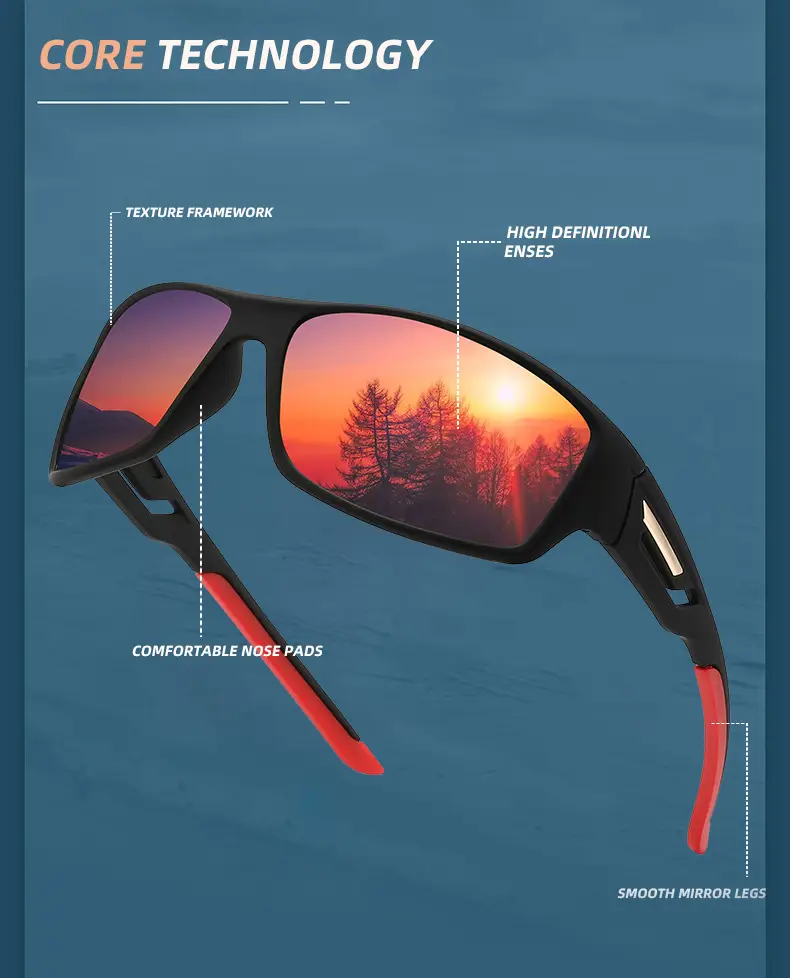 Men Polarized Sunglasses European American Outdoor Sports Cycling Glasses β feature 3