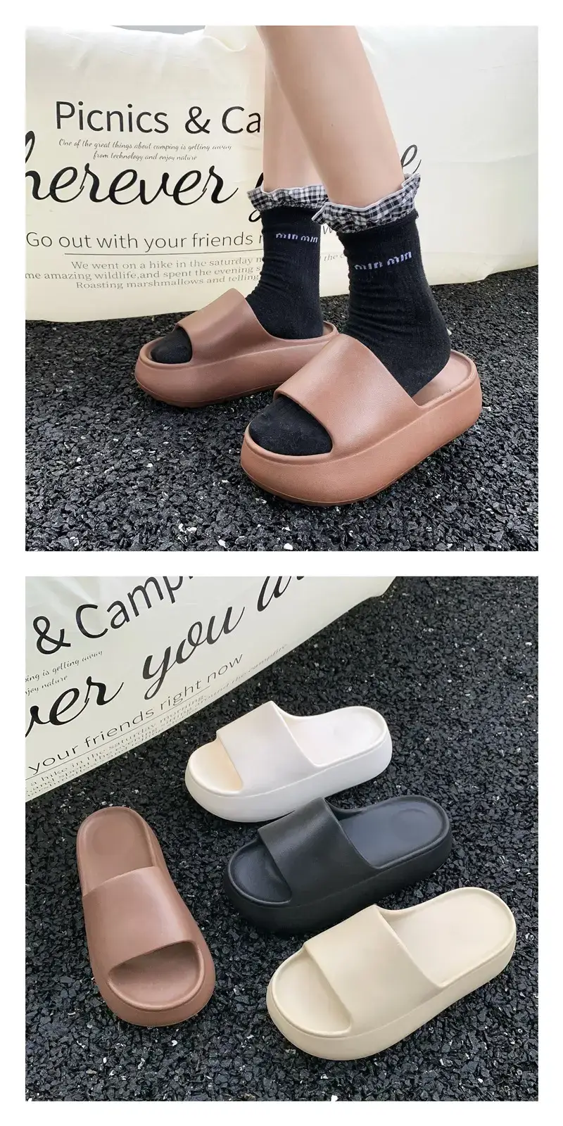 Girls Elastic EVA Flip Flops Black Summer 2025 — feature 7