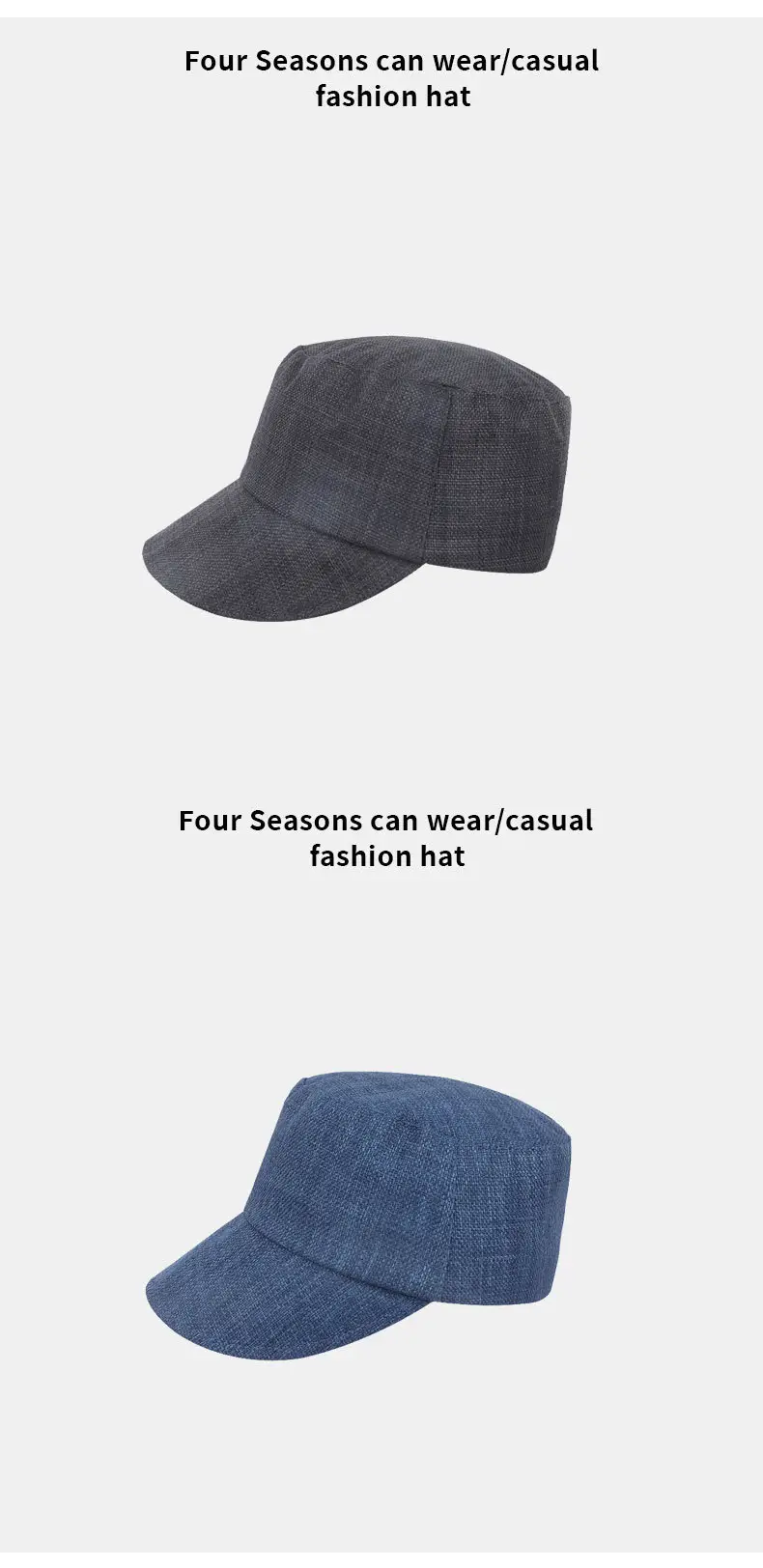 Women Linen Peaked Cap Beige Casual — feature 11