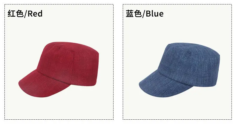 Women Linen Peaked Cap Beige Casual — feature 9