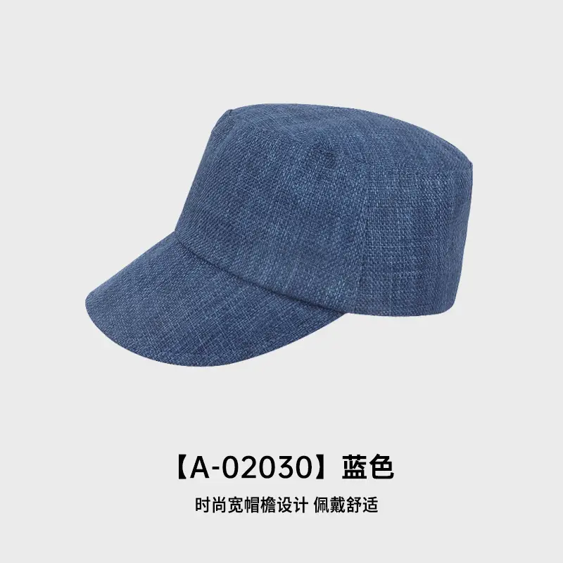 Women Linen Peaked Cap Beige Casual - Image 6