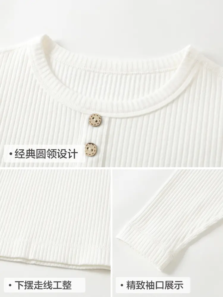 Girls Long Sleeve T-Shirt Olive Green Button Front - Image 6
