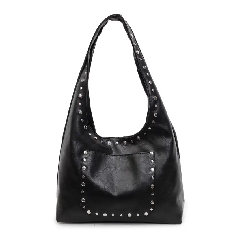 Retro Rivet Leather Shoulder Bag for Women — feature 13
