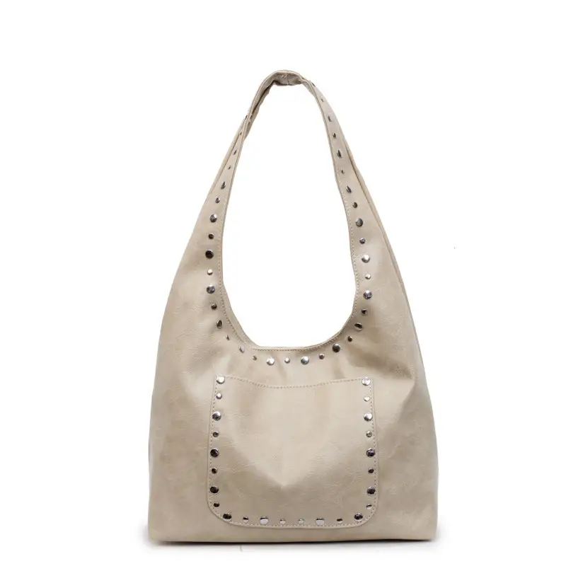 Retro Rivet Leather Shoulder Bag for Women — feature 14