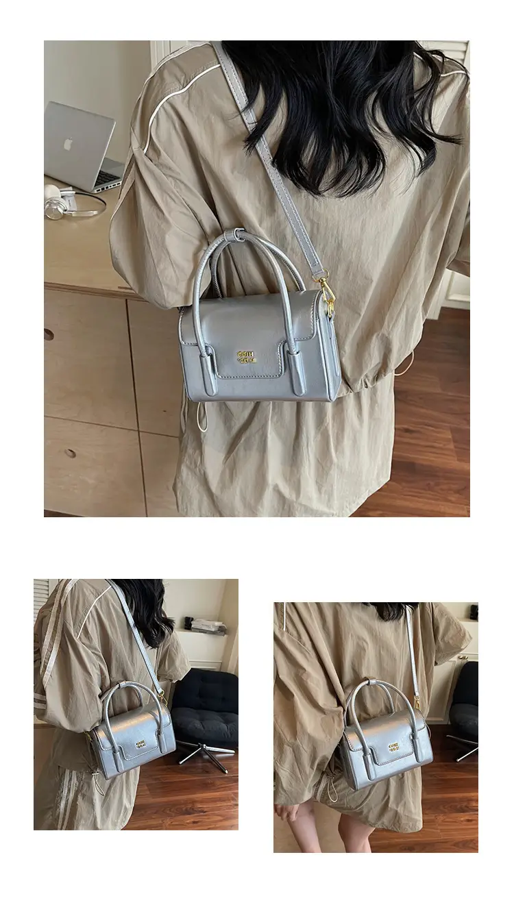 Korean Retro Small Square Handbag Maroon 2025 — feature 15