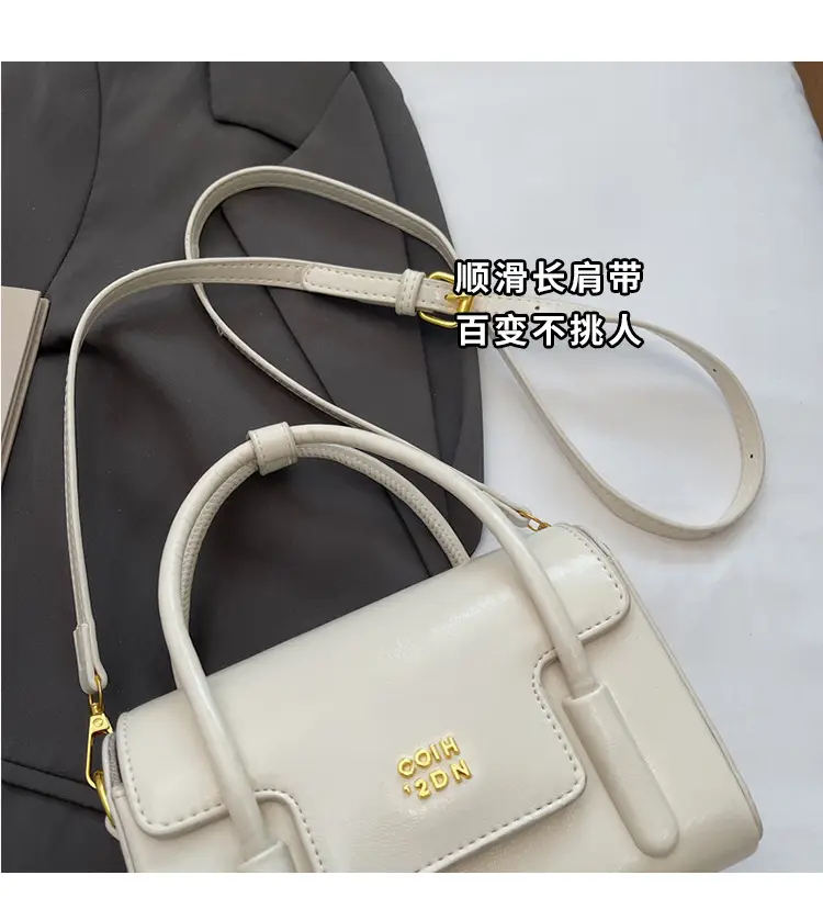 Korean Retro Small Square Handbag Maroon 2025 — feature 4
