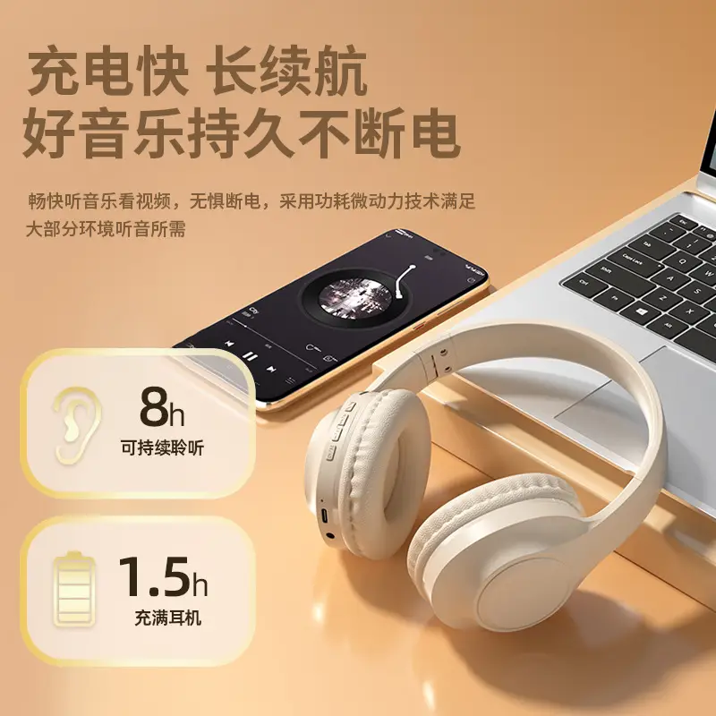 Over-Ear Bluetooth Headset with Noise Cancellation & Long Battery - Image 7