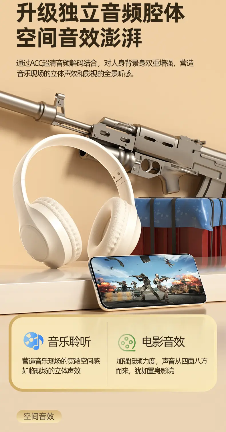 Over-Ear Bluetooth Headset with Noise Cancellation & Long Battery — feature 3