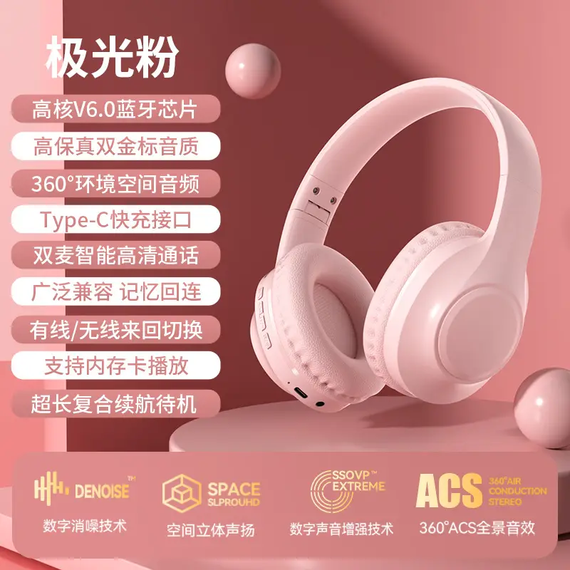 Over-Ear Bluetooth Headset with Noise Cancellation & Long Battery - Image 3