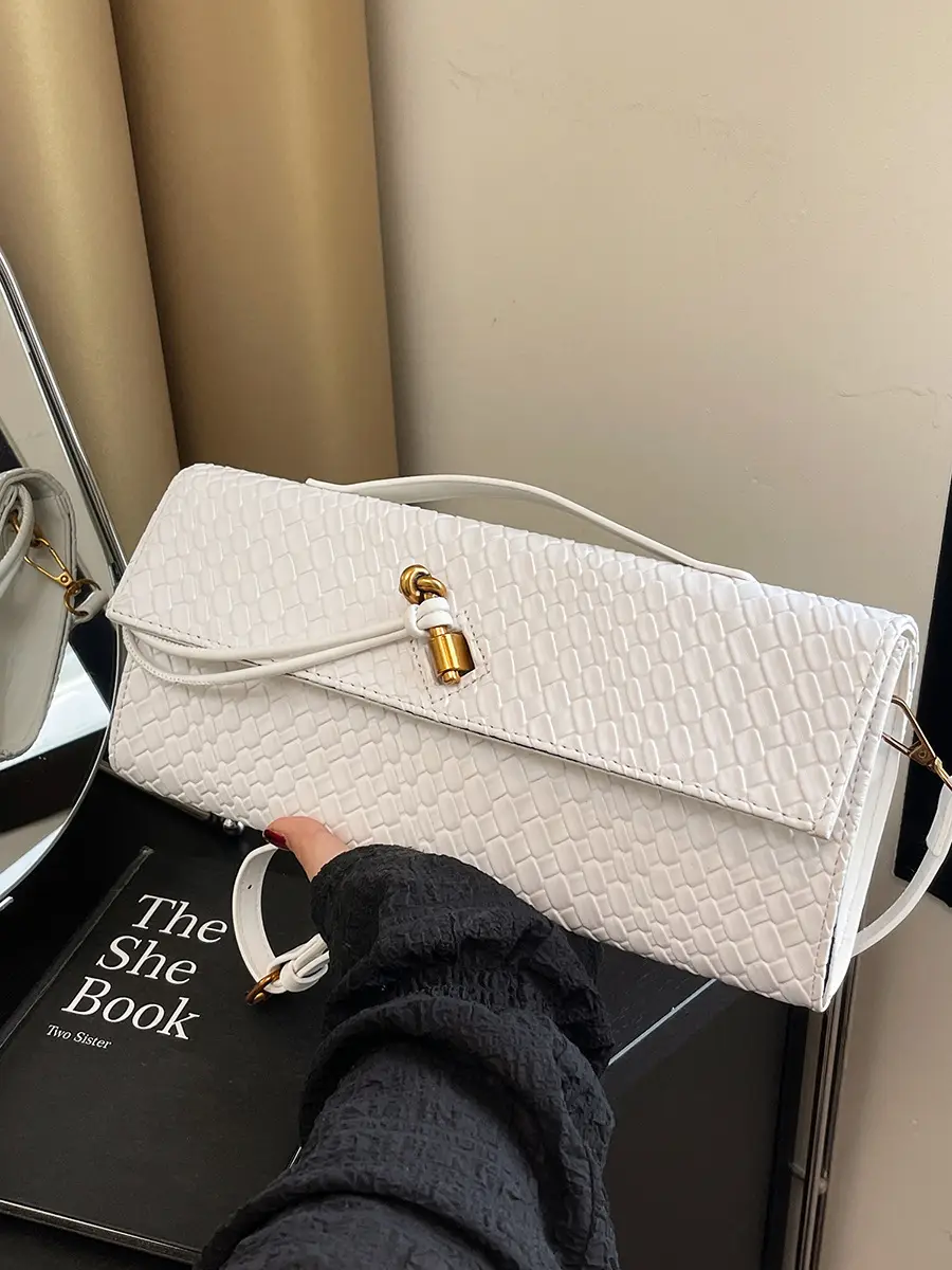Gold Woven Crossbody Bag for Women 2025 - Image 9