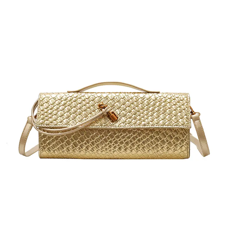 Gold Woven Crossbody Bag for Women 2025 - Image 6