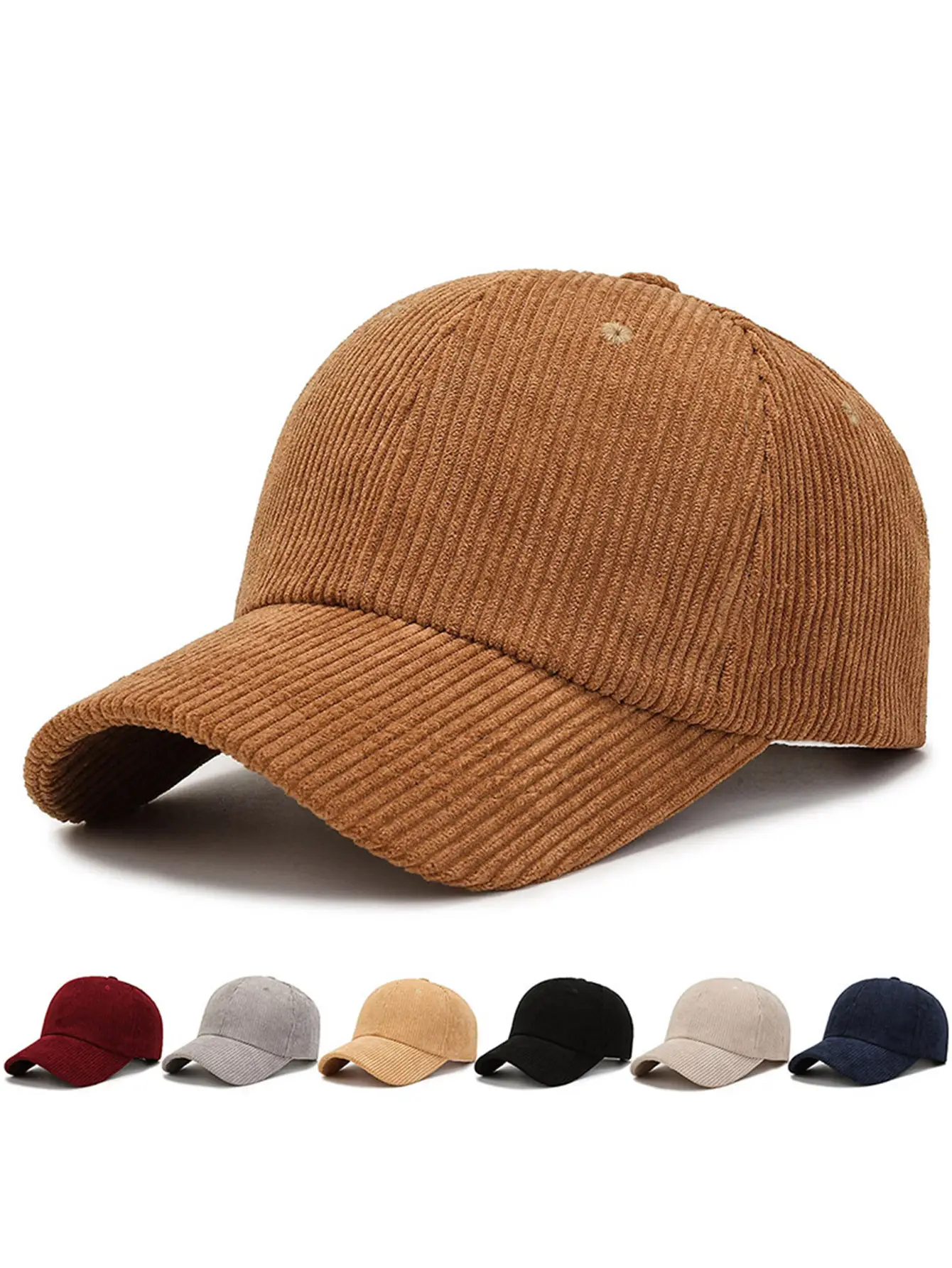 Women Red Corduroy Baseball Cap 2026 — feature 2