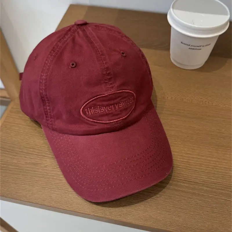 Women Beige Face-Slimming Baseball Cap