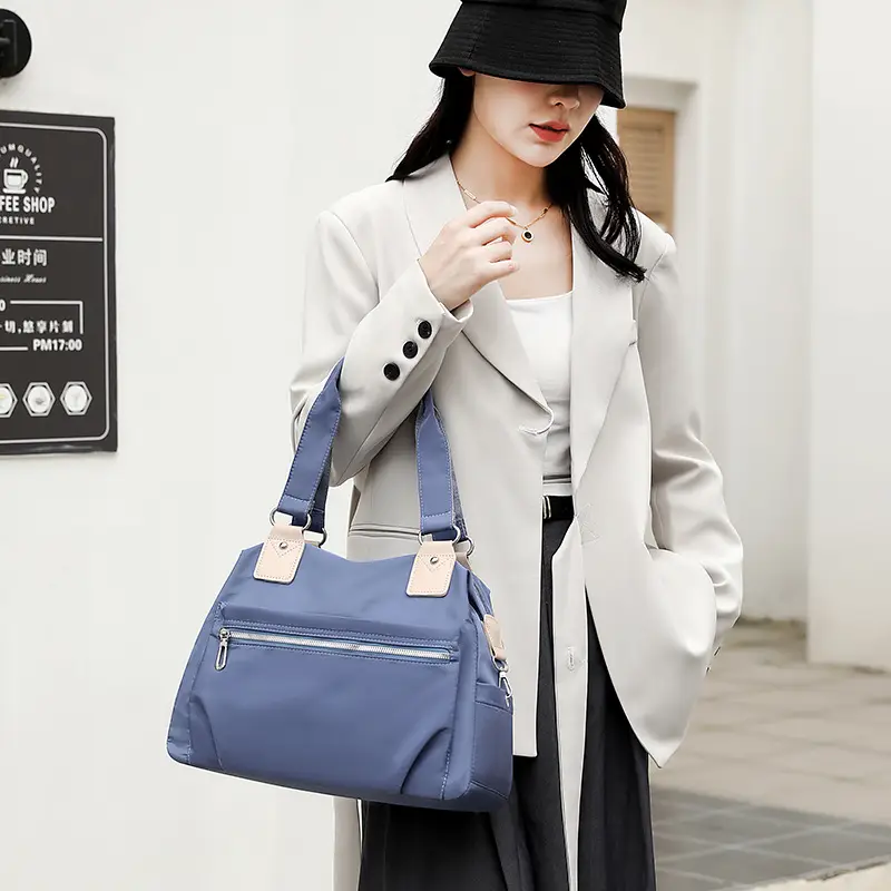 Blue Large Capacity Shoulder Bag for Women - Image 11