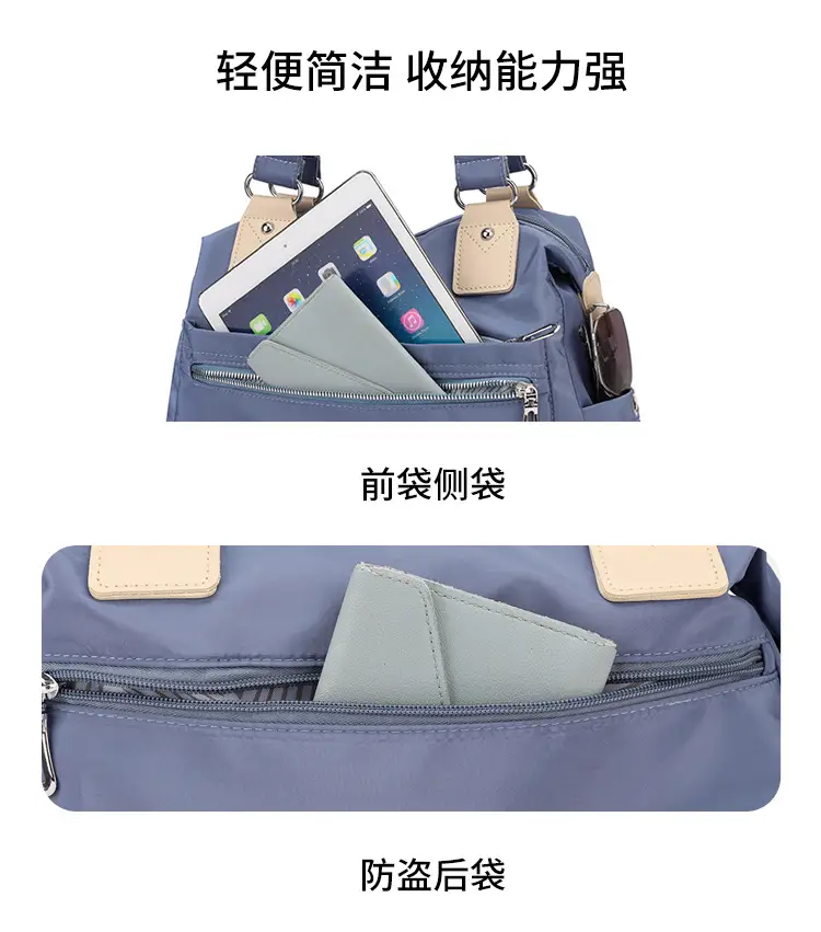 Blue Large Capacity Shoulder Bag for Women — feature 11