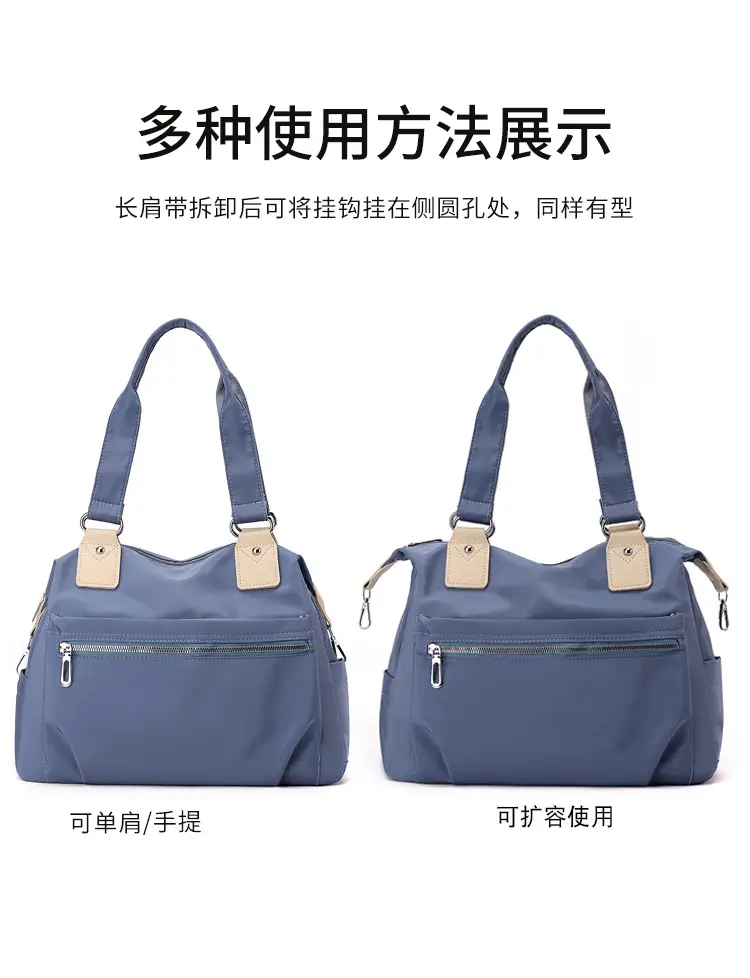 Blue Large Capacity Shoulder Bag for Women — feature 16