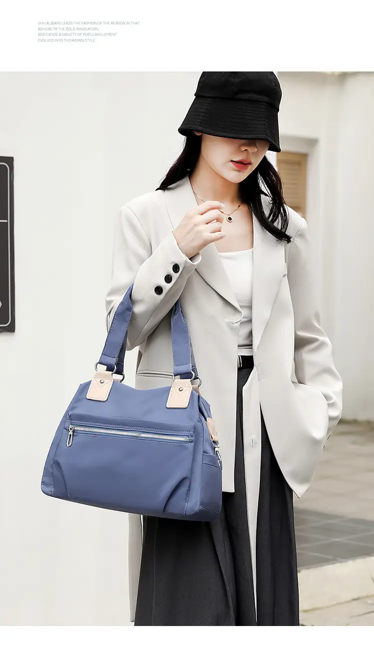 Blue Large Capacity Shoulder Bag for Women — feature 20