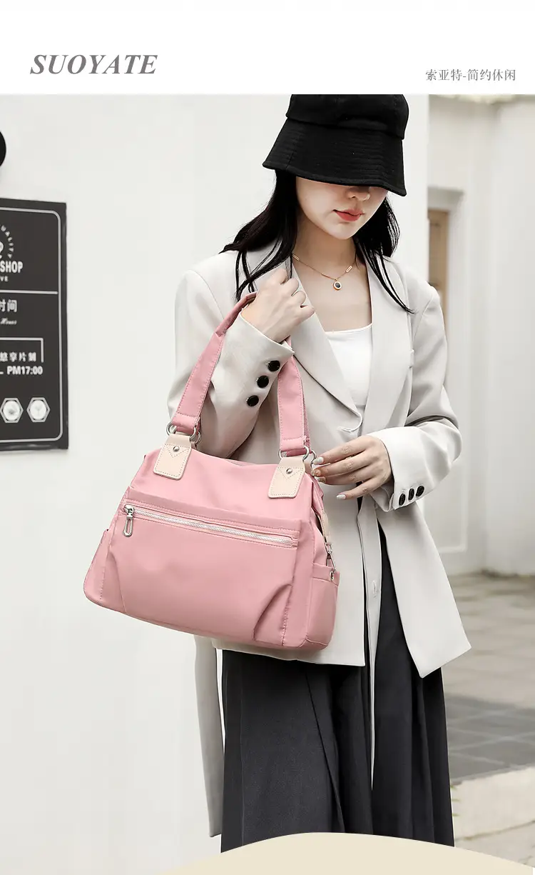Blue Large Capacity Shoulder Bag for Women — feature 3